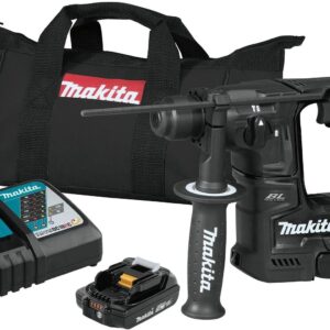 Makita XRH06RB 18V LXT Lithium-Ion Sub-Compact Brushless Cordless 11/16″ Rotary Hammer Kit, Accepts Sds-Plus Bits (2.0Ah)